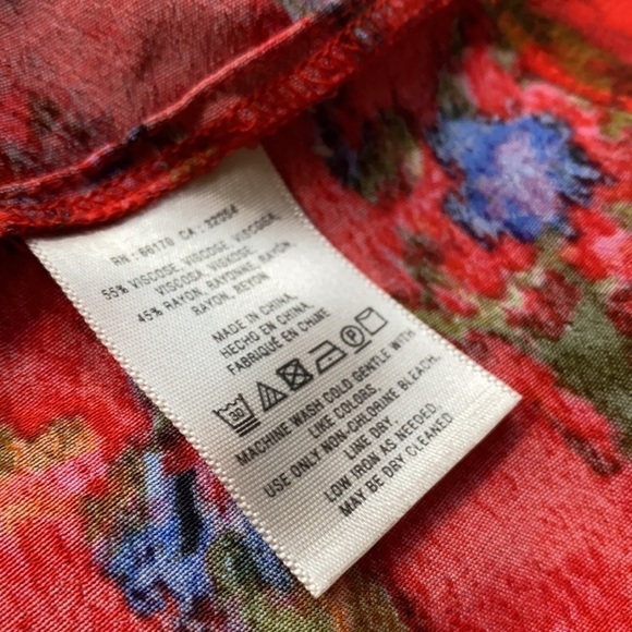 Anthropologie Red Maeve Medallion shift dress - Picture 6 of 6